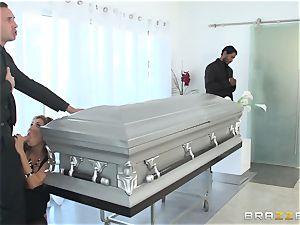 Akira Lane stuffed by a funeral director