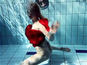 scorching blond Lucie French teenage in the pool